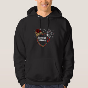 Stethoscope Respiratory Therapist Christmas Nurse  Hoodie