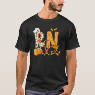 Stethoscope RN Fall Yall Autumn Leaves Thanksgivin T-Shirt