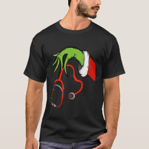 Stethoscope Santa Funny Christmas Xmas Nurse Nursi T-Shirt