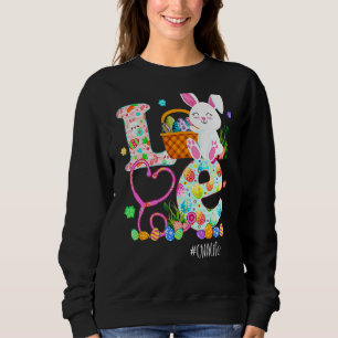 Stethoscope Scrub Cna Nurse Life Easter Day Cute B Sweatshirt