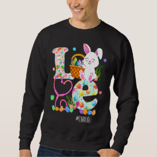 Stethoscope Scrub Cna Nurse Life Easter Day Cute B Sweatshirt