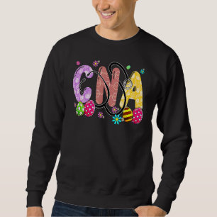 Stethoscope Scrub Cna Nurse Life Easter Day Cute B Sweatshirt