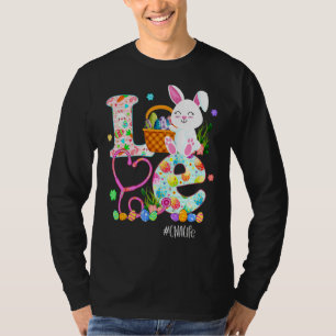 Stethoscope Scrub Cna Nurse Life Easter Day Cute B T-Shirt