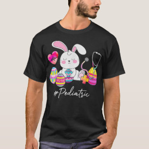 Stethoscope Scrub Nurse Life Easter Day Cute Bunny T-Shirt