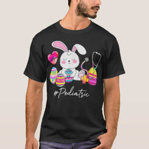 Stethoscope Scrub Nurse Life Easter Day Cute Bunny T-Shirt