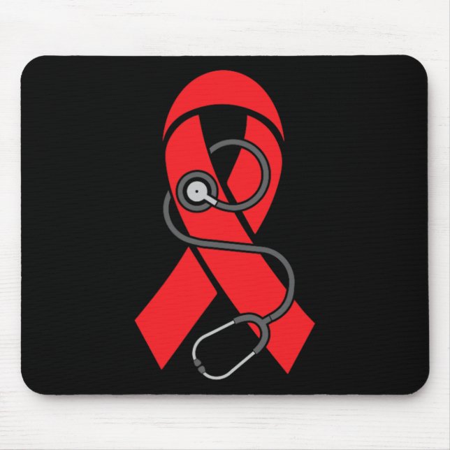 Stethoscope- Sickle Cell Anaemia Awareness Support Mouse Mat (Front)