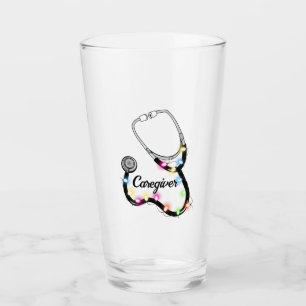 Stethoscope With Christmas Lights Merry Xmas Nurse Glass