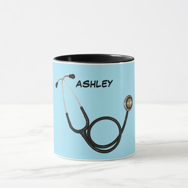 Stethoscope with Custom Name Ringer Mug (Center)