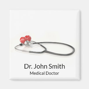 Stethoscope with Heart Medical Care & Healthcare Magnet