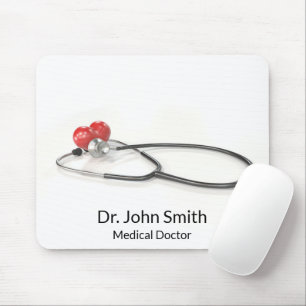Stethoscope with Heart Medical Care & Healthcare Mouse Mat