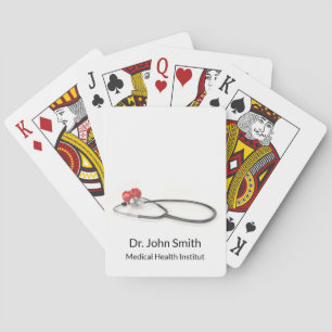 Stethoscope with Heart   Medical Care & Healthcare Playing Cards
