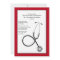 Stethoscope with Red Border Medical Retirement Inv