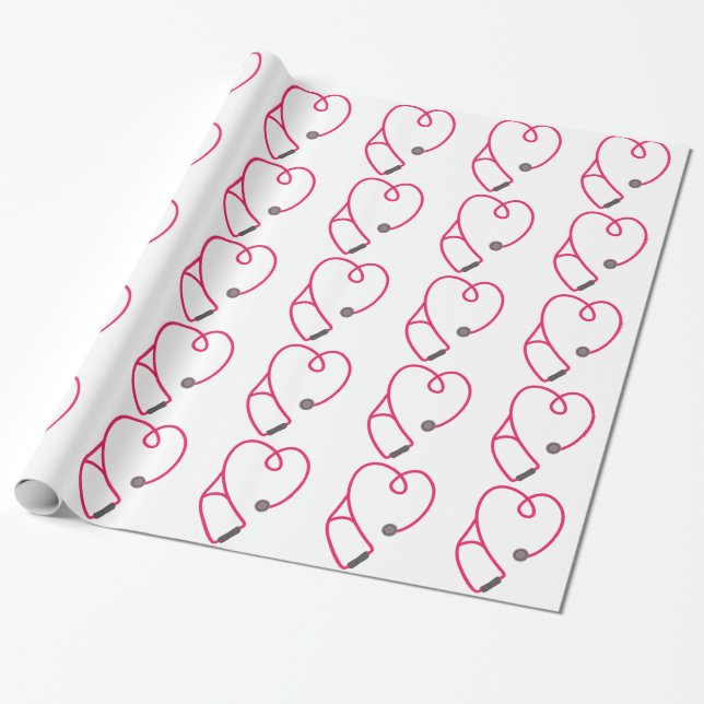 Stethoscope Wrapping Paper (Unrolled)