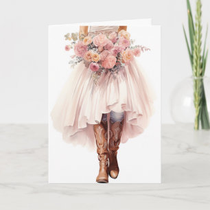 Stetson & Lace Wedding:Daisy Chains & Denim Dreams Card