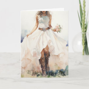 Stetson & Lace Wedding: Floral Whispers Card