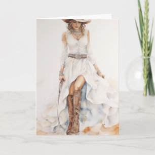 Stetson & Lace Wedding: Lariat Love Card