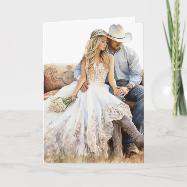 Stetson & Lace Wedding: Stetson Serenade Card (Front)