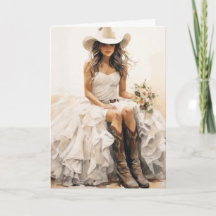 Stetson & Lace Wedding: Sunset Bloom Bride Card