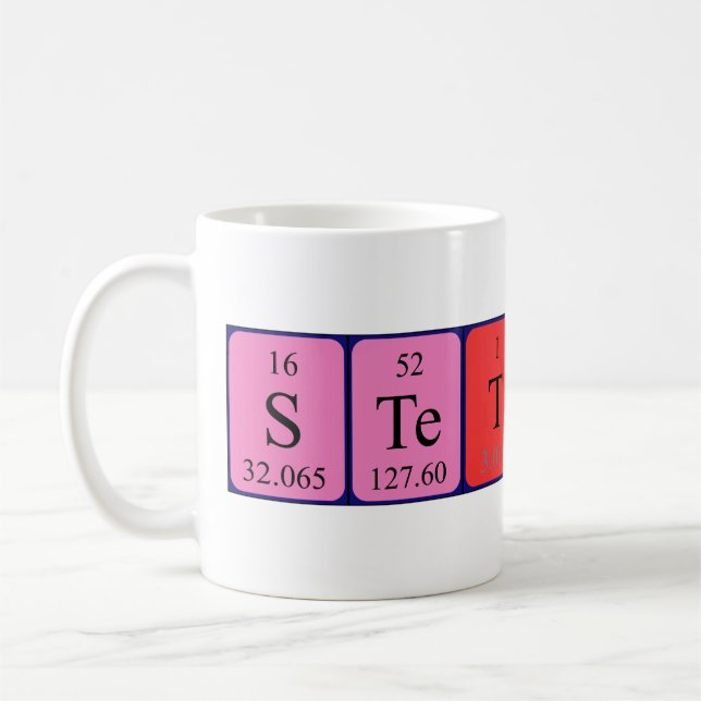 Stetson periodic table name mug (Left)