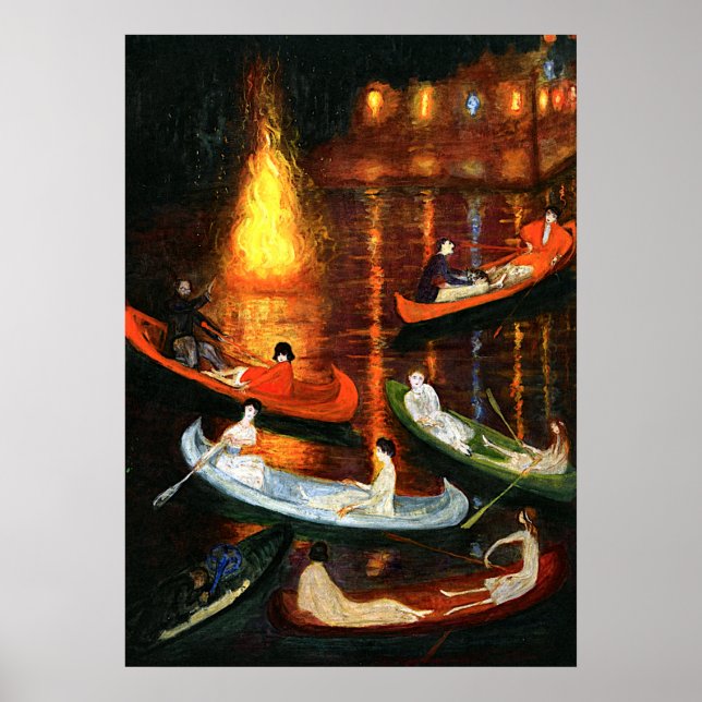 Stettheimer painting, Fate on the Lake Poster (Front)
