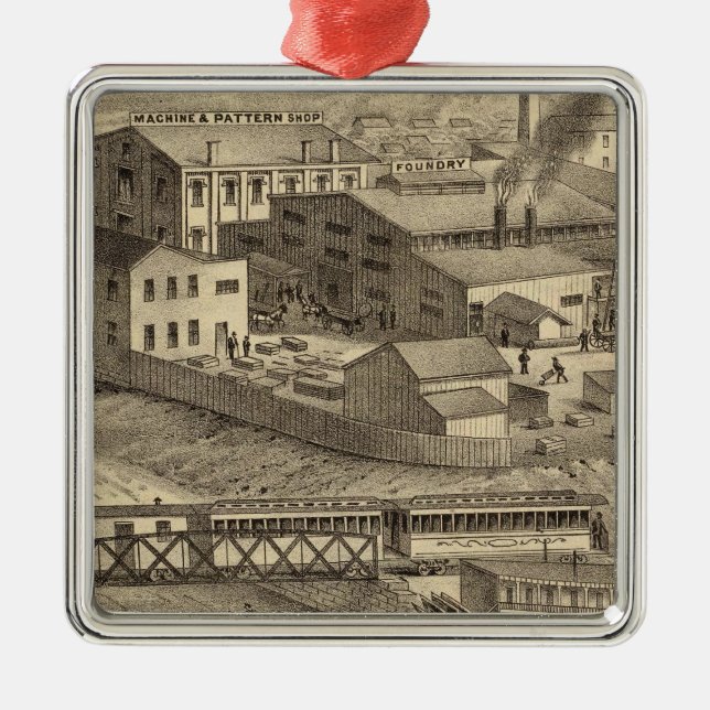 Steubenville Foundry and Machine Works Metal Tree Decoration (Front)