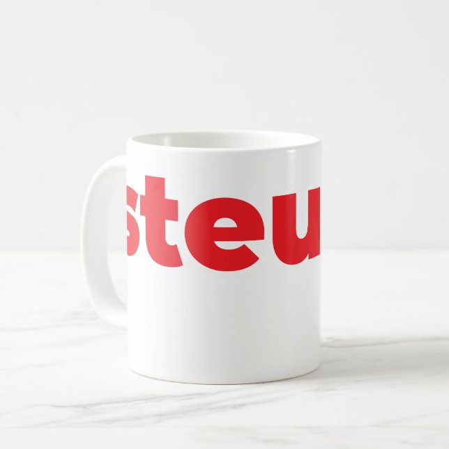 Steups Mug - Red (Front Left)