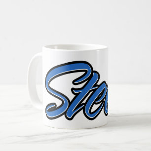 Steve First Name Name blue Tasse Kaffeetasse Coffee Mug