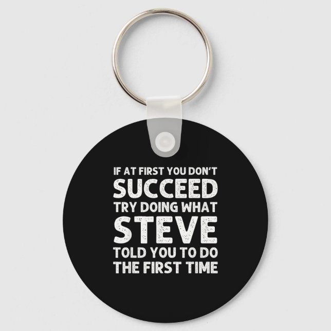 Steve Gift Name D Birthday Funny Christ  Key Ring (Front)