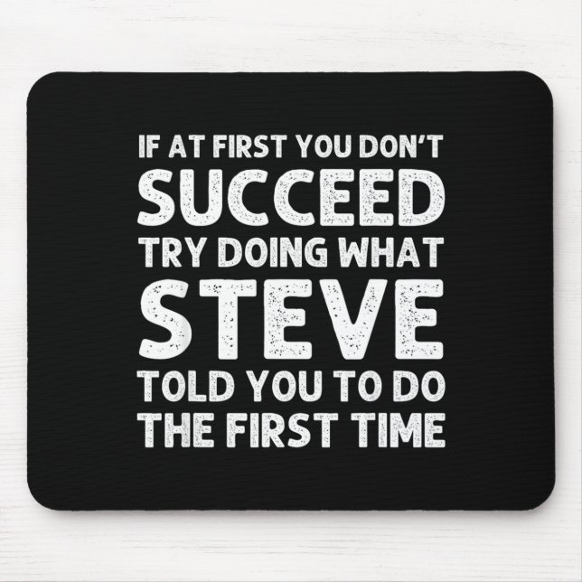 Steve Gift Name D Birthday Funny Christ  Mouse Mat (Front)