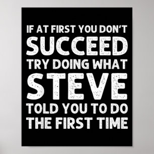 Steve Gift Name D Birthday Funny Christ  Poster