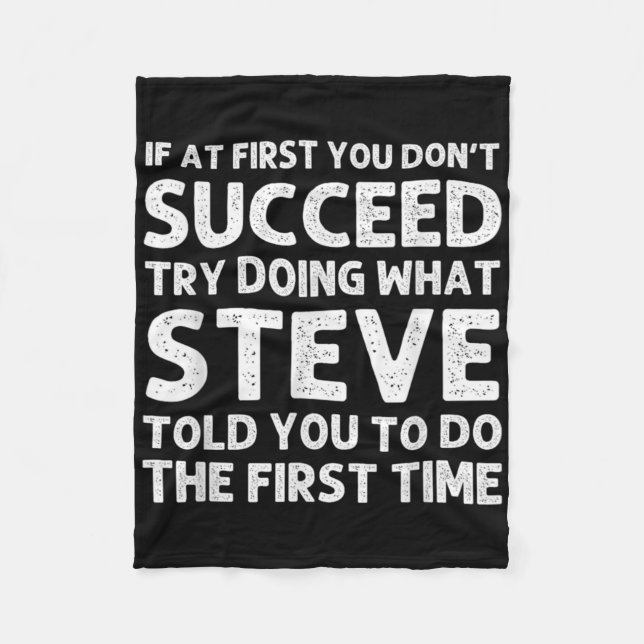 Steve Gift Name D Birthday Funny Christ T Shirt  Fleece Blanket (Front)