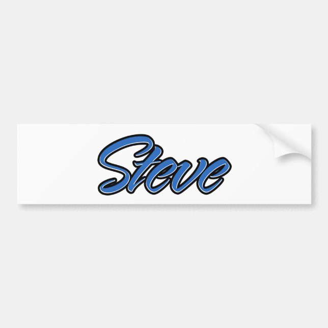 Steve Name blue Aufkleber Sticker Autoaufkleber (Front)