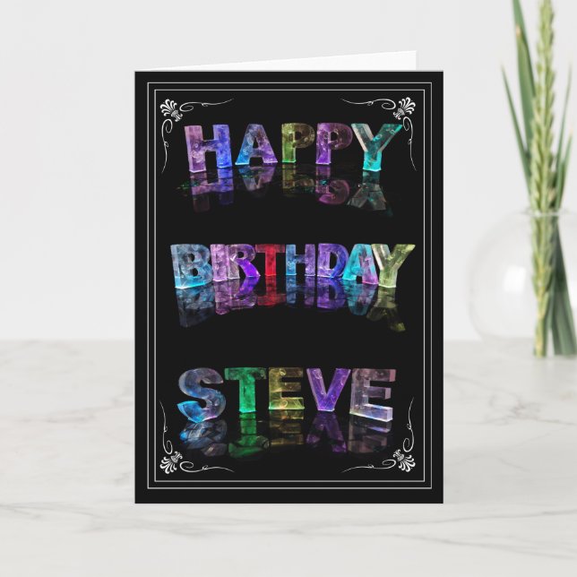 Steve -  Name in Lights greeting card (Photo) (Front)