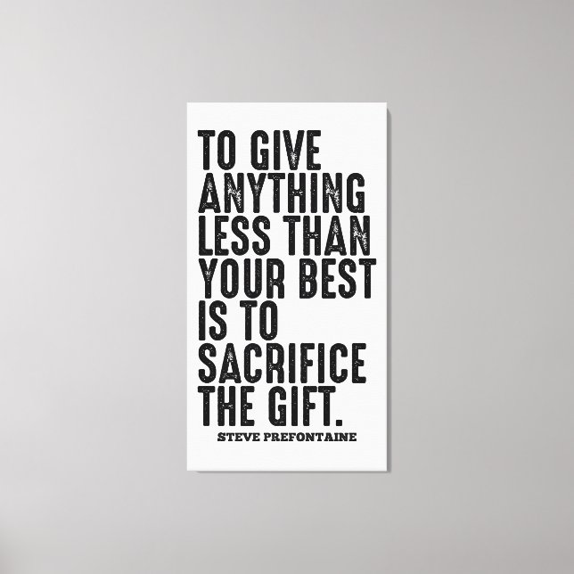 Steve Prefontaine Quote Canvas Print (Front)