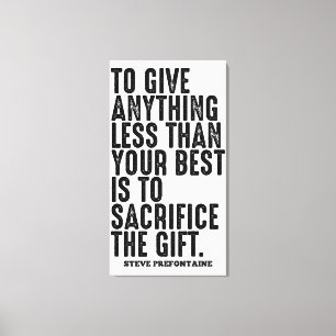 Steve Prefontaine Running Quotes Canvas Print