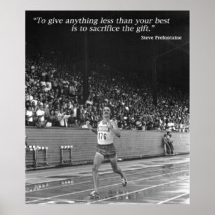 Steve Prefontaine Running Quotes Poster