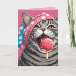 Steve the Tabby Cat two pairs of underwear  Card