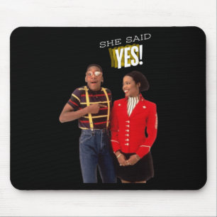 Steve Urkel Family S She Said Yes! Sticker Mouse Mat