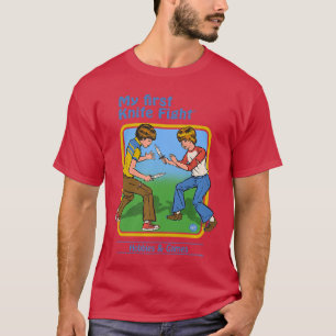 Steven Rhodes My First Knife Fight Retro Dark Humo T-Shirt