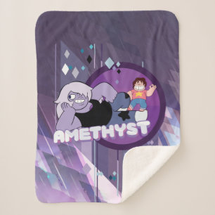 Steven Universe   Amethyst Character Graphic Sherpa Blanket