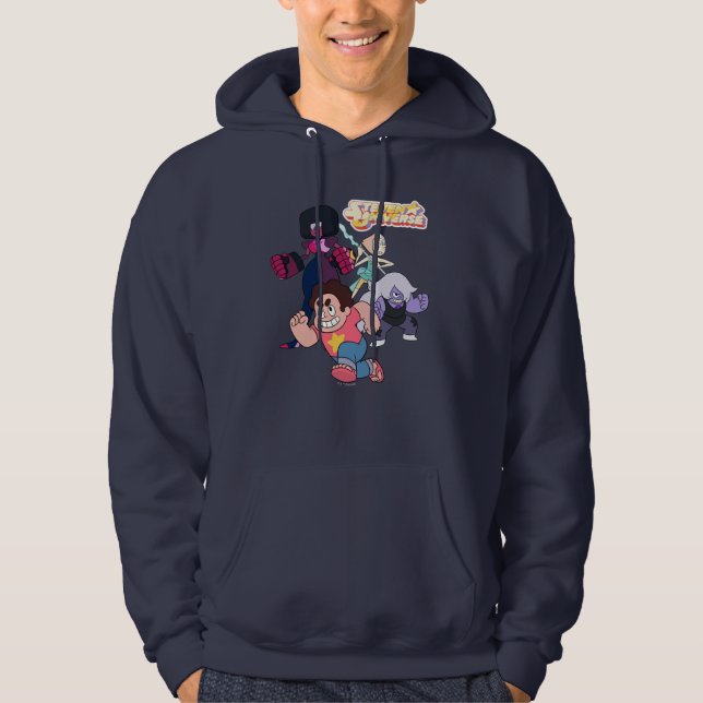 Steven Universe | Crystal Gem Group Action Hoodie (Front)