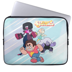 Steven Universe   Crystal Gem Group Action Laptop Sleeve