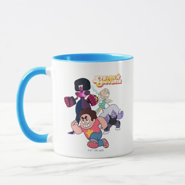 Steven Universe | Crystal Gem Group Action Mug (Left)