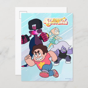Steven Universe   Crystal Gem Group Action Postcard