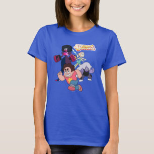 Steven Universe   Crystal Gem Group Action T-Shirt