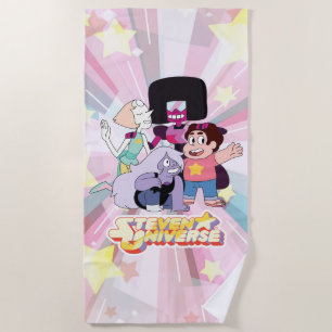 Steven Universe   Crystal Gem Group Huddle Beach Towel