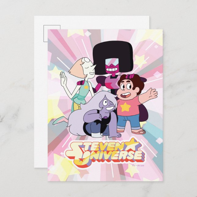 Steven Universe | Crystal Gem Group Huddle Postcard (Front/Back)