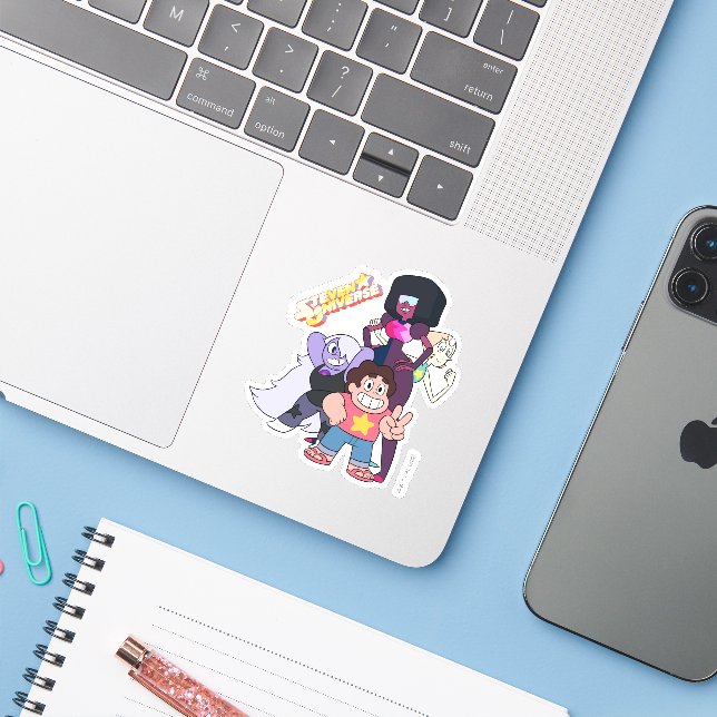 Steven Universe | Crystal Gem Group Pose (Laptop w/ iPhone)