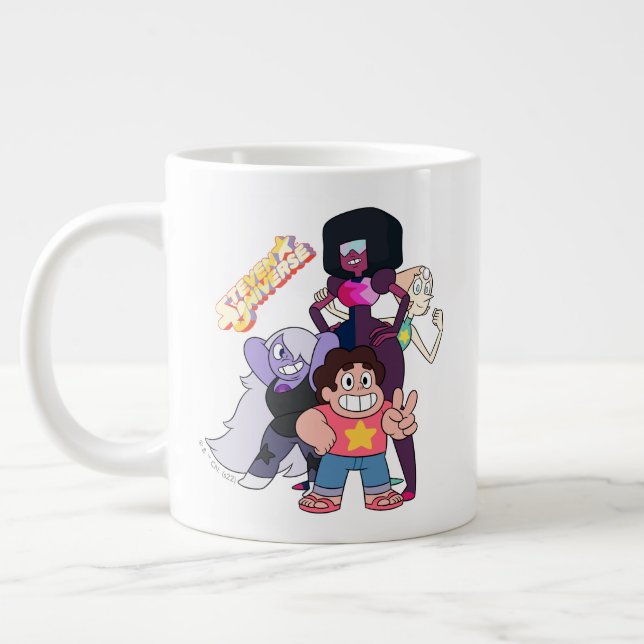 Steven Universe | Crystal Gem Group Pose Large Coffee Mug (Left)