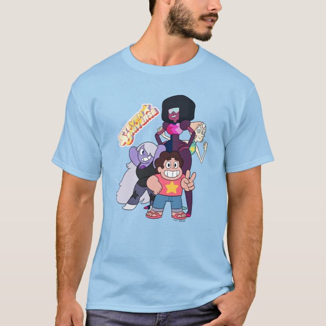 Steven Universe | Crystal Gem Group Pose T-Shirt (Front)